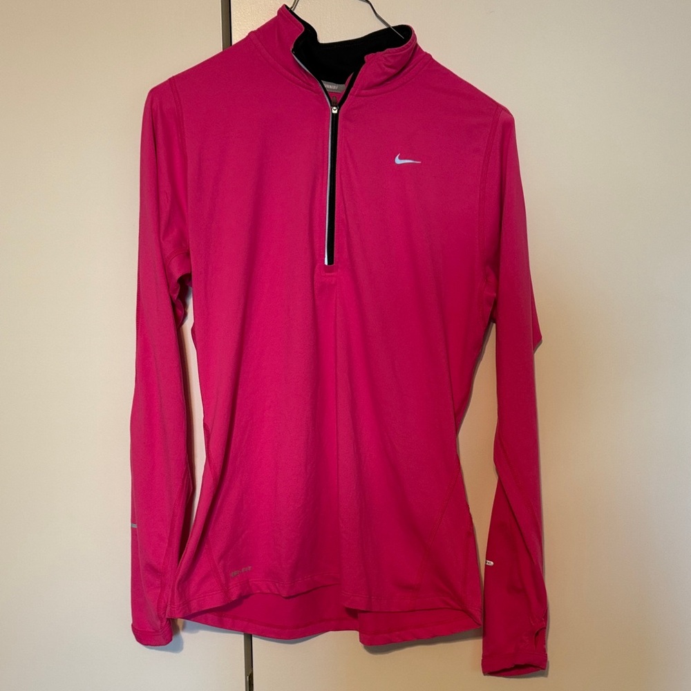 Nike Women's Vibrant Pink Long Sleeve qtr zip